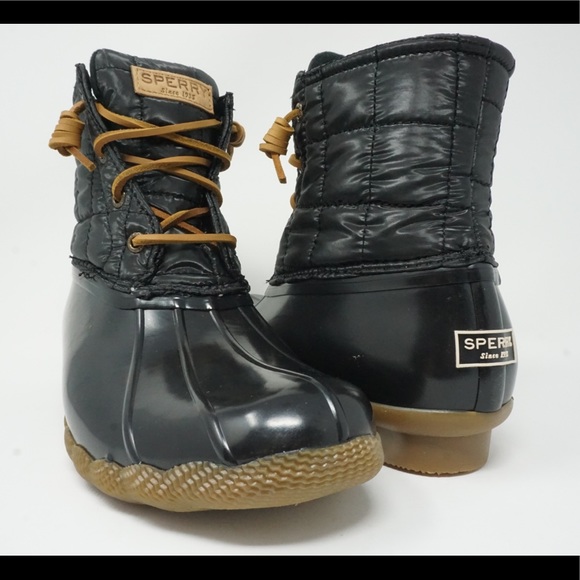 Sperry Shoes - Sperry Saltwater Shiny Quilt Duck Boot Waterproof